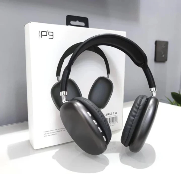 Black P9 Wireless Headphones - Sleek, Stylish, and High-Quality Sound