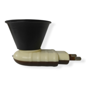 Black Kapoor Dani electric incense burner with a sleek black-coated metal bowl and plug-in electric base for burning camphor