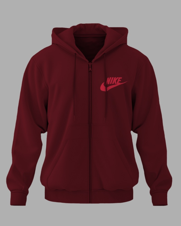 Nike Men's White Fleece Zip-Up Hoodie - Comfortable, Stylish, and Perfect for Any Occasion