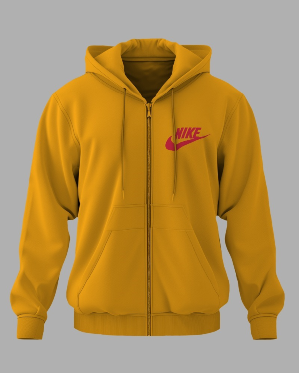 Nike Men's White Fleece Zip-Up Hoodie - Comfortable, Stylish, and Perfect for Any Occasion