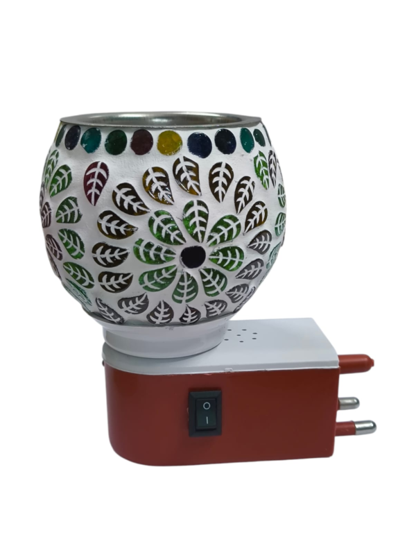 White Ceramic Kapoor Dani with Floral Design