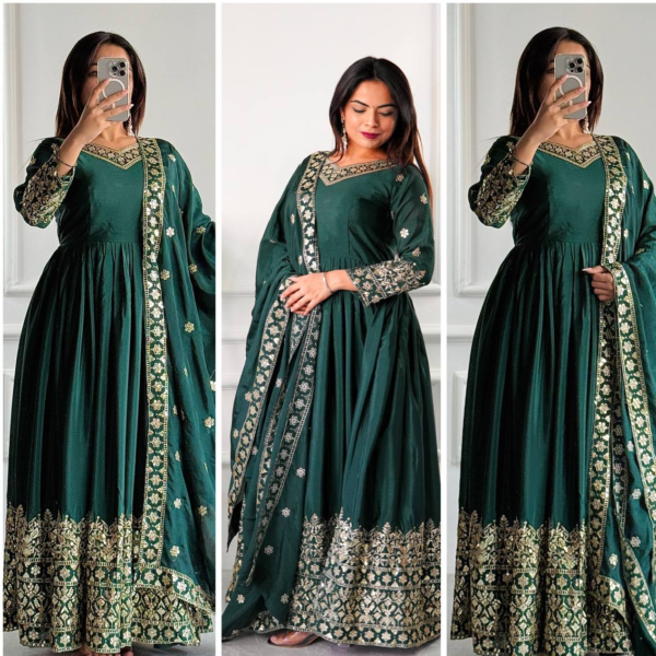 Green Anarkali Suit – Traditional Ethnic Wear with Flowing Design and Elegant Detailing" Let me know if you'd like any changes! 😊